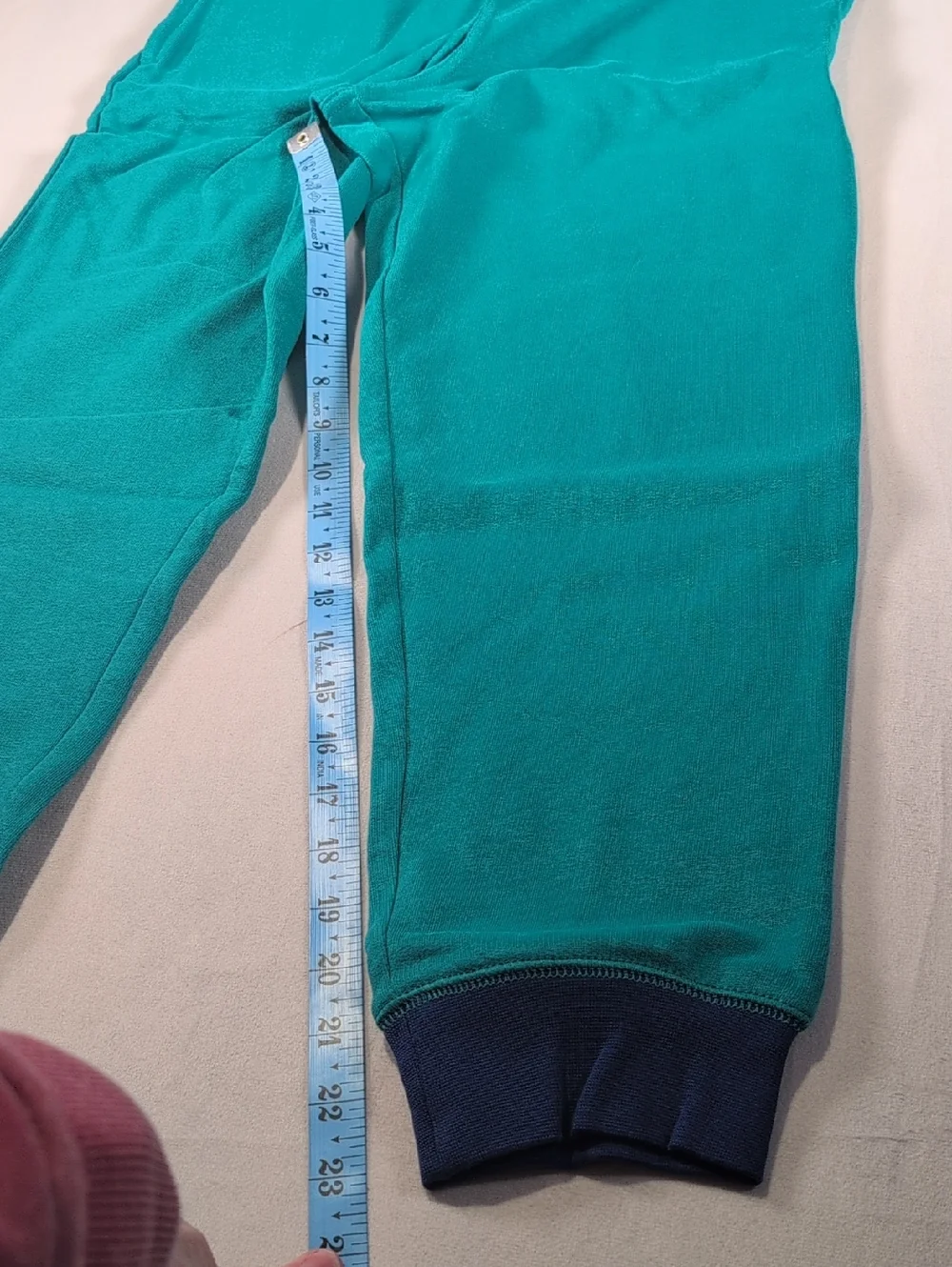Lands' End Colorblock Iron Knee Fleece Jogger in Spade Blue Size Large Husky